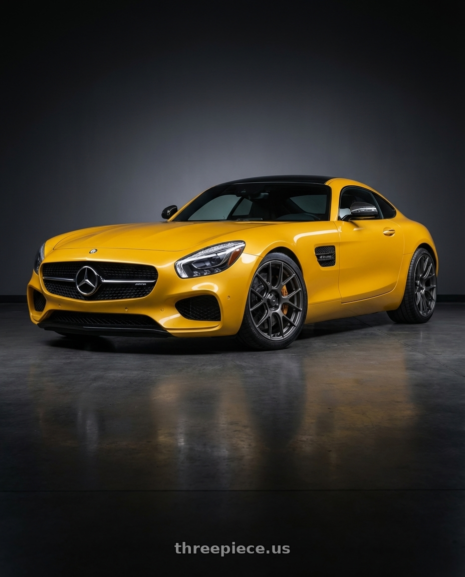 2019 Mercedes-Benz AMG GT with Konig Ampliform 5x112 19x8.5+32 Dark Metallic Graphite wheels
