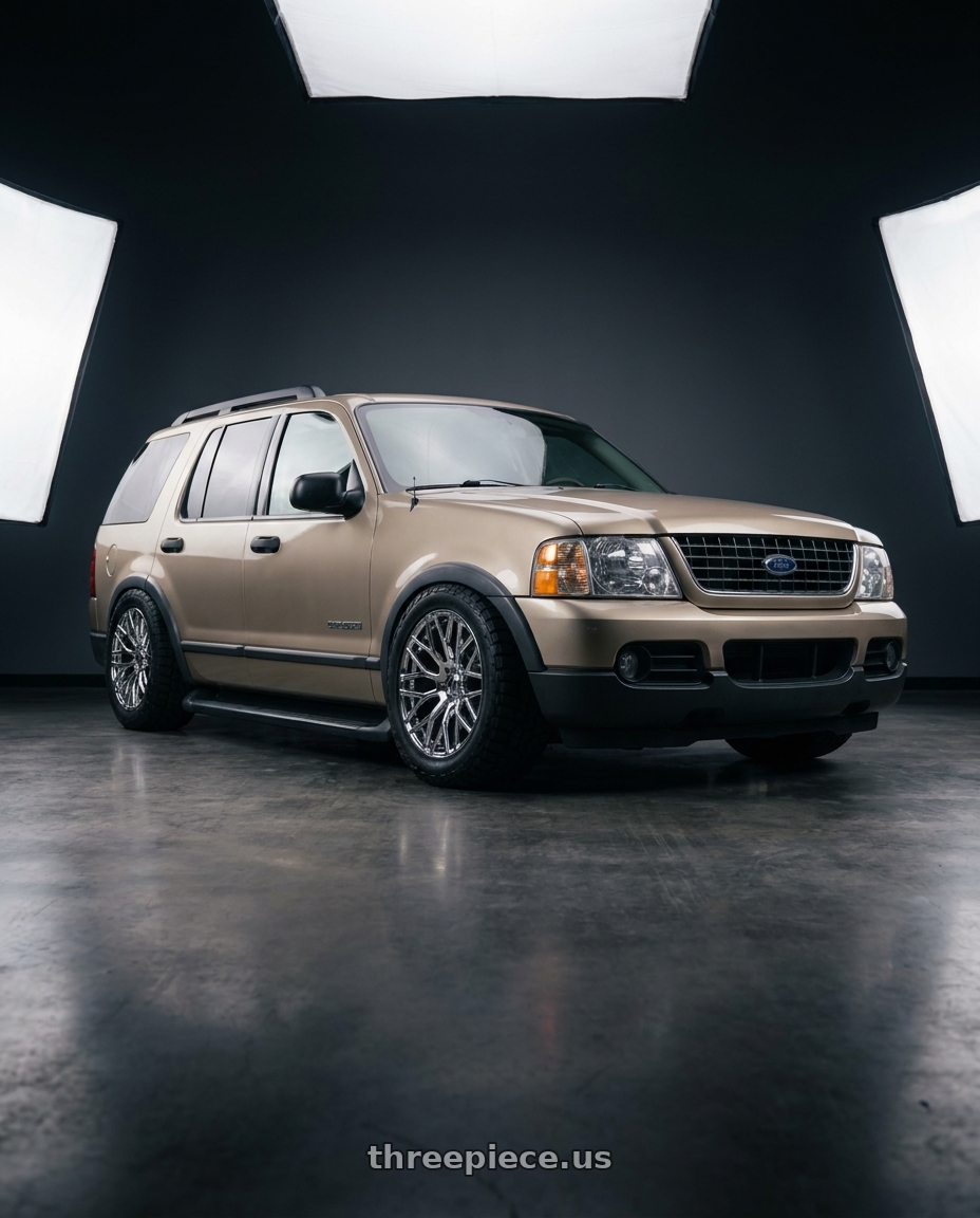 2004 ford explorer with TOUREN TR76 3276 5x114.3 18x8 +35 CHROME wheels