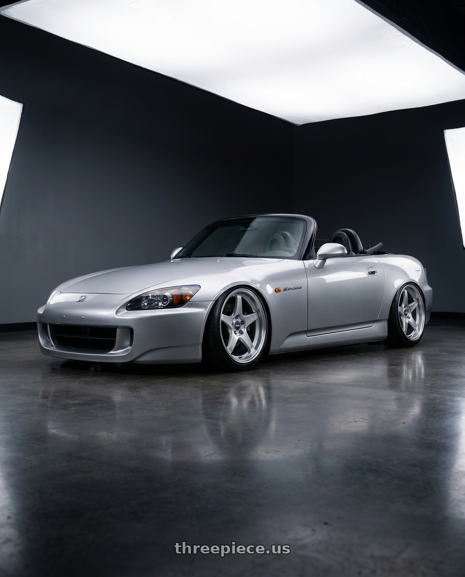 2009 Honda S2000 with ESR Wheels APEX SERIES AP5 5x114.3 18x10.5 +22 Hyper Silver wheels