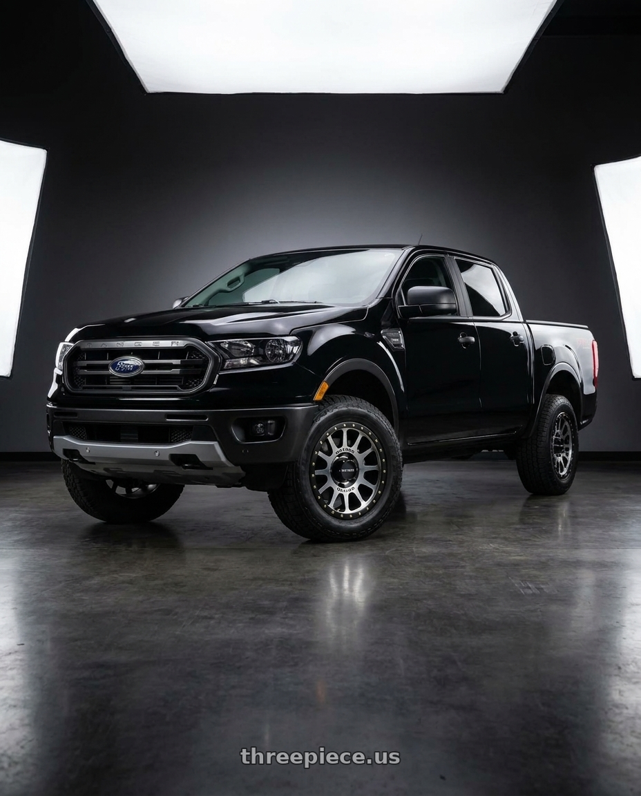 2021 Ford Ranger XL with Method Race Wheels 305MB NV 6x139.7 17x8.5 +0 MACHINED - MATTE BLACK LIP wheels