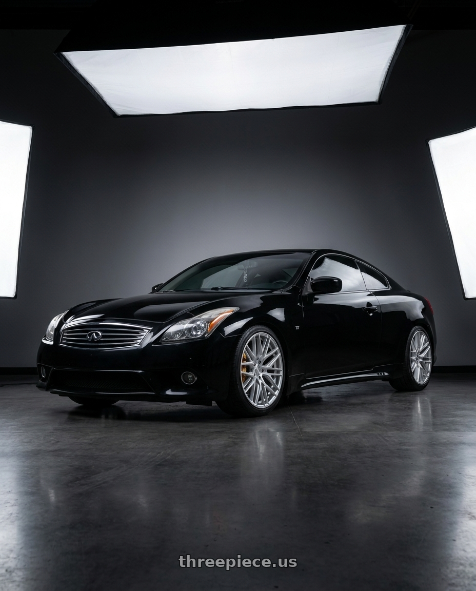 2013 infiniti g37 with Rohana RFX19 5x114.3 20x9 +35 Machine Silver wheels