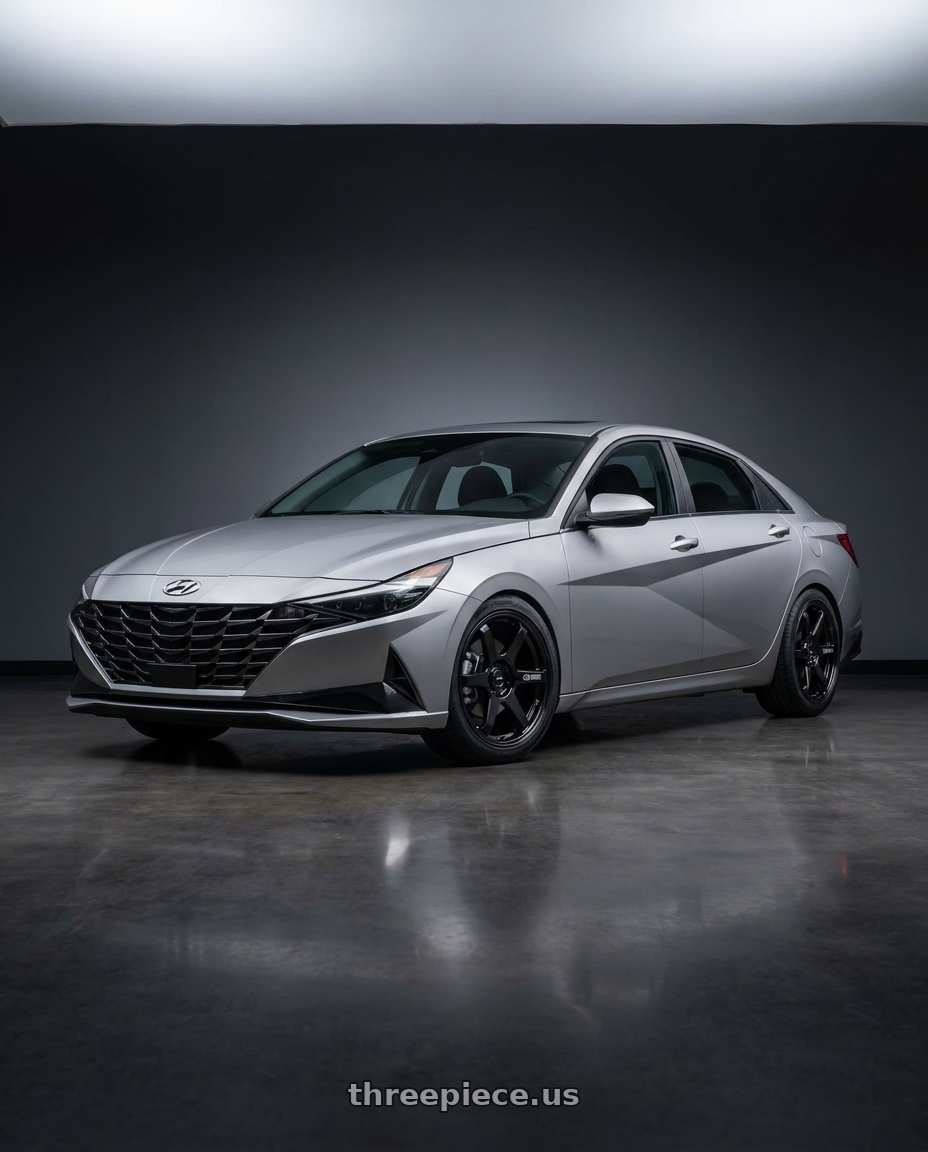 2021 Hyundai Elantra Limited with Enkei T6R 5x114.3 18x8+40 Gloss Black wheels