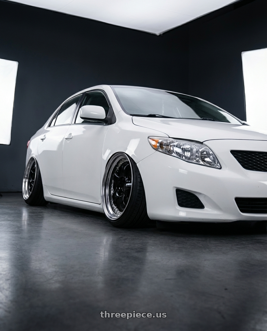 2010 Toyota Corolla SE with Work Meister S1 3P 5x100 18x8.5+67 A Disk Black wheels