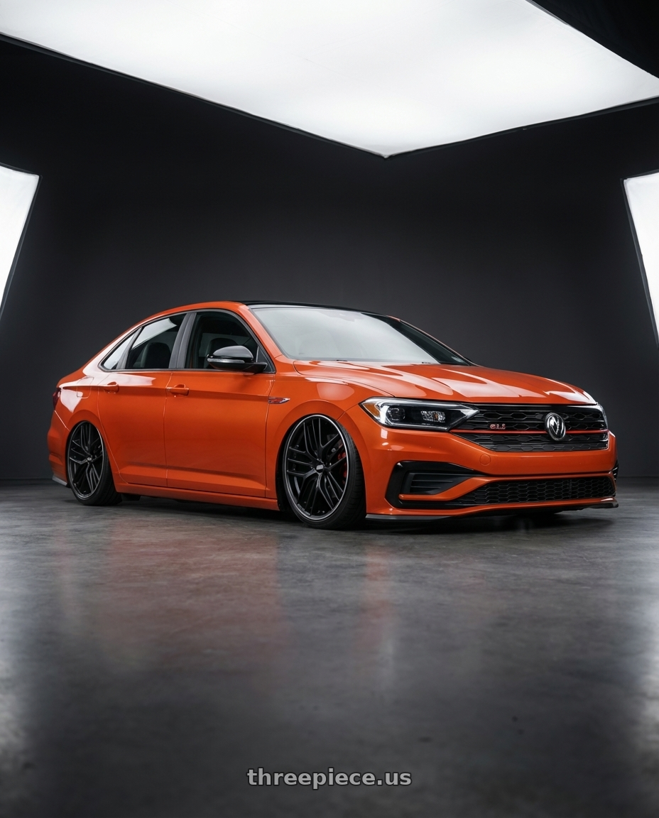 2023 Volkswagen Jetta GLI MK7 with BBS CC-R 5x112 19x8.0+27 Satin Black wheels