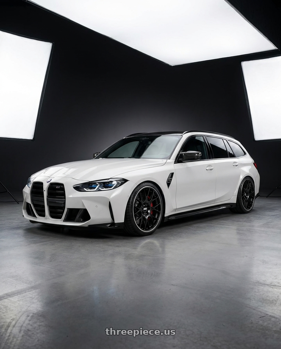 2026 BMW M3 with BBS CH-R 5x130 19x12 +45 Satin Black Polished Rim Protector wheels