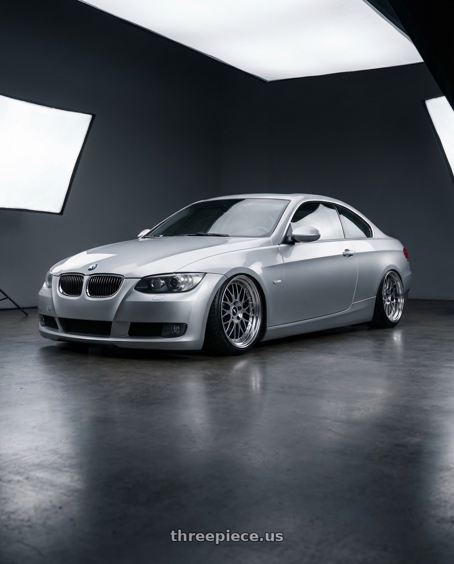 2006 BMW E92 325i with Work Vs-Xv 5x100 18x9+40 A Disk Brilliant Silver Black wheels