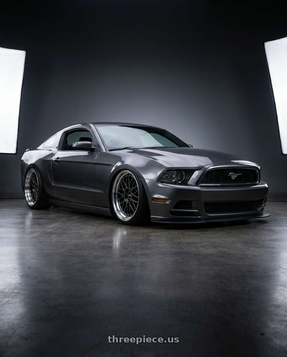 2013 Ford mustang with BBS LM 5x114.3 18x10.0+20 Diamond Black wheels