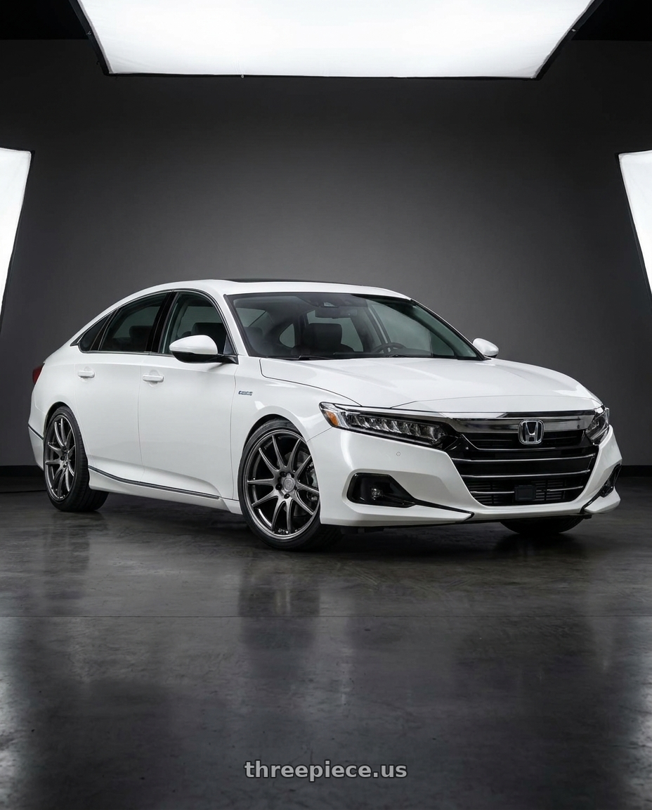 2021 Honda Accord EX-L with Aodhan DS02 5x114.3 19x9.5+22 Hyper Black wheels