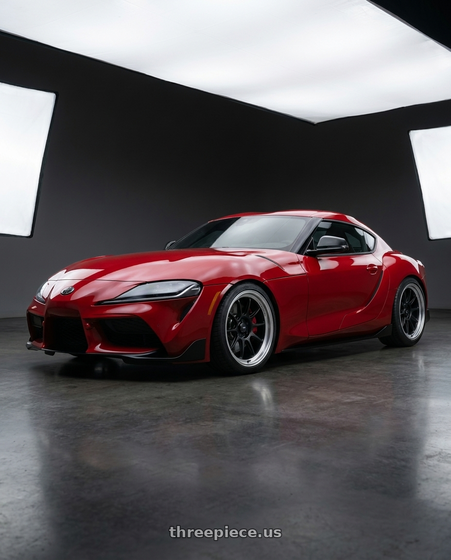 2023 Toyota GR Supra with Konig Countergram 5x112 19x11+40 Matte Black / Matte Machined Lip wheels