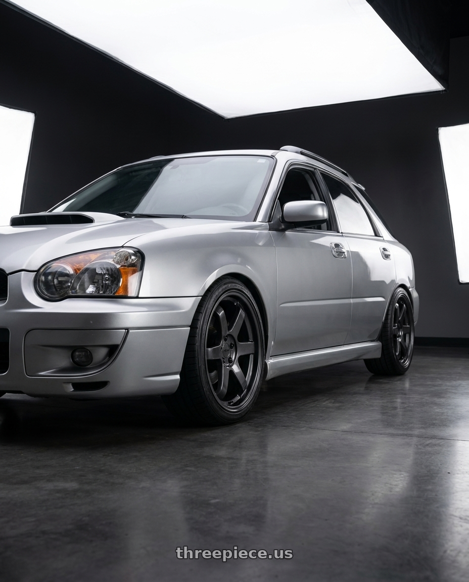 2005 Subaru wrx Impreza  with KATANA RACING KR08 5x100 18x8 +40 Glossy GunMetal wheels