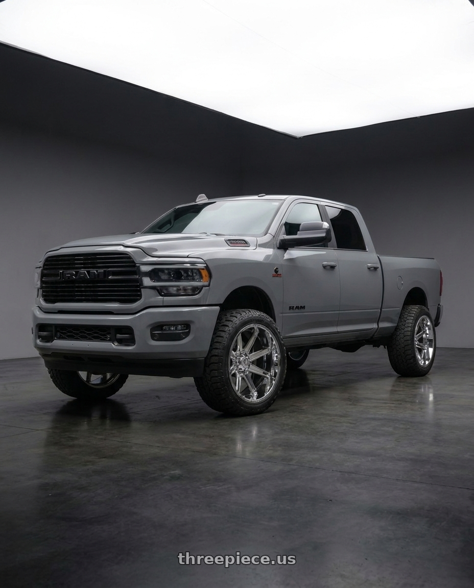 2026 dodge ram 2500 with Axe ARTEMIS 8x165 24X14 -76 CHROME wheels