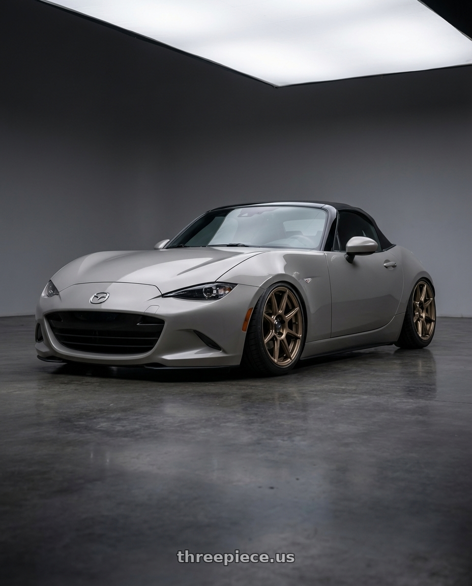 2021 Mazda MX-5 Miata ND with Konig Ampliform 5x114.3 17x9+40 Gloss Bronze wheels