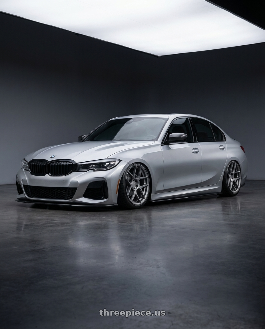 2023 BMW 3 Series G20 with Aodhan AFF2 5x112 19x9.5+35 Matte Gray wheels