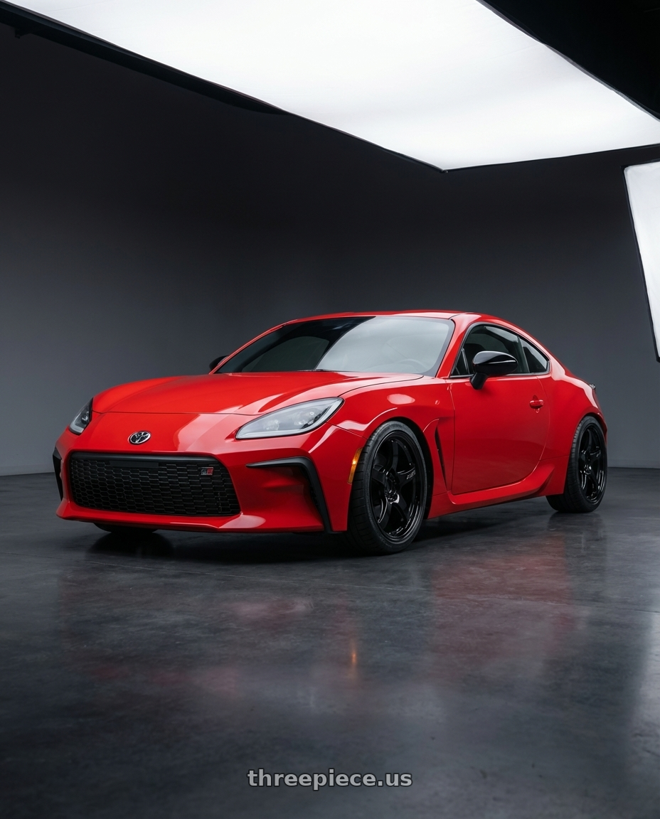 2024 Toyota GR86 with Gram Lights 57CR 5x114.3 18x10.5+12 Glossy Black wheels