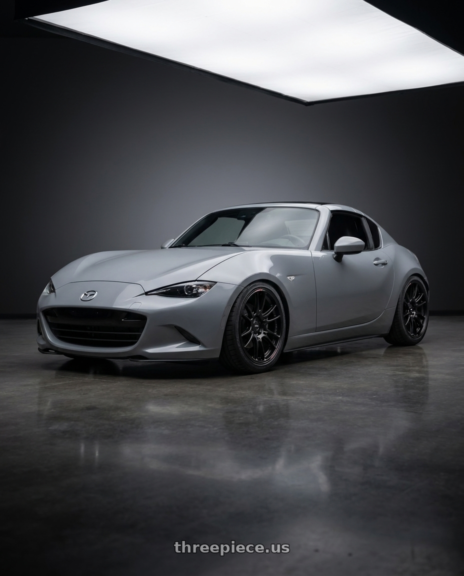 2025 mazda mx5 rf nd3 with Enkei GTC02 4x100 17x7.5+35 Black wheels