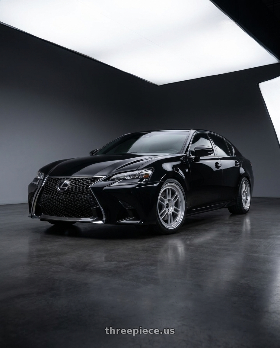 2016 Lexus GS350 with Enkei RPF1 5x114.3 18x9.5+45 Silver wheels