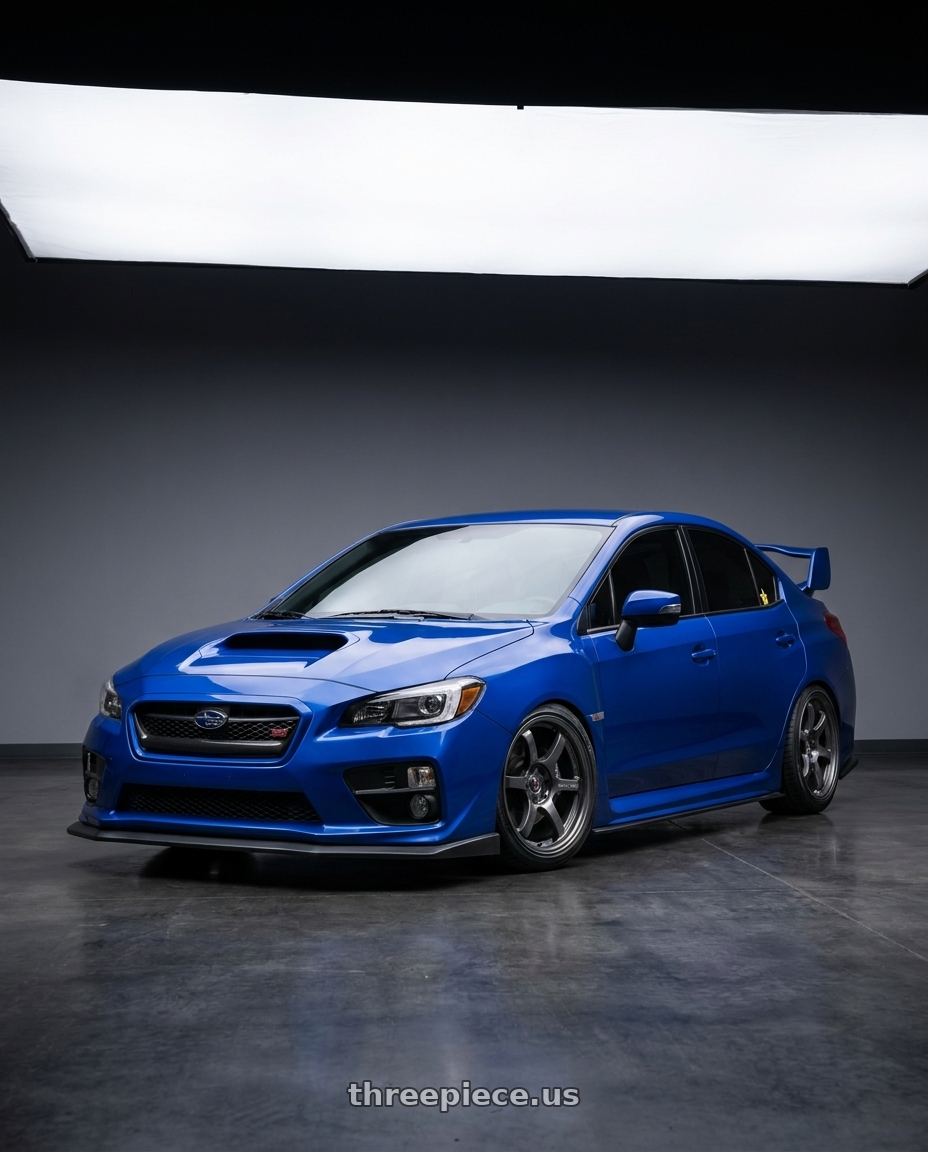 2017 subaru wrx sti with Gram Lights 57DR 5x114.3 18x9.5 +38 HS GUNMETALLIC wheels