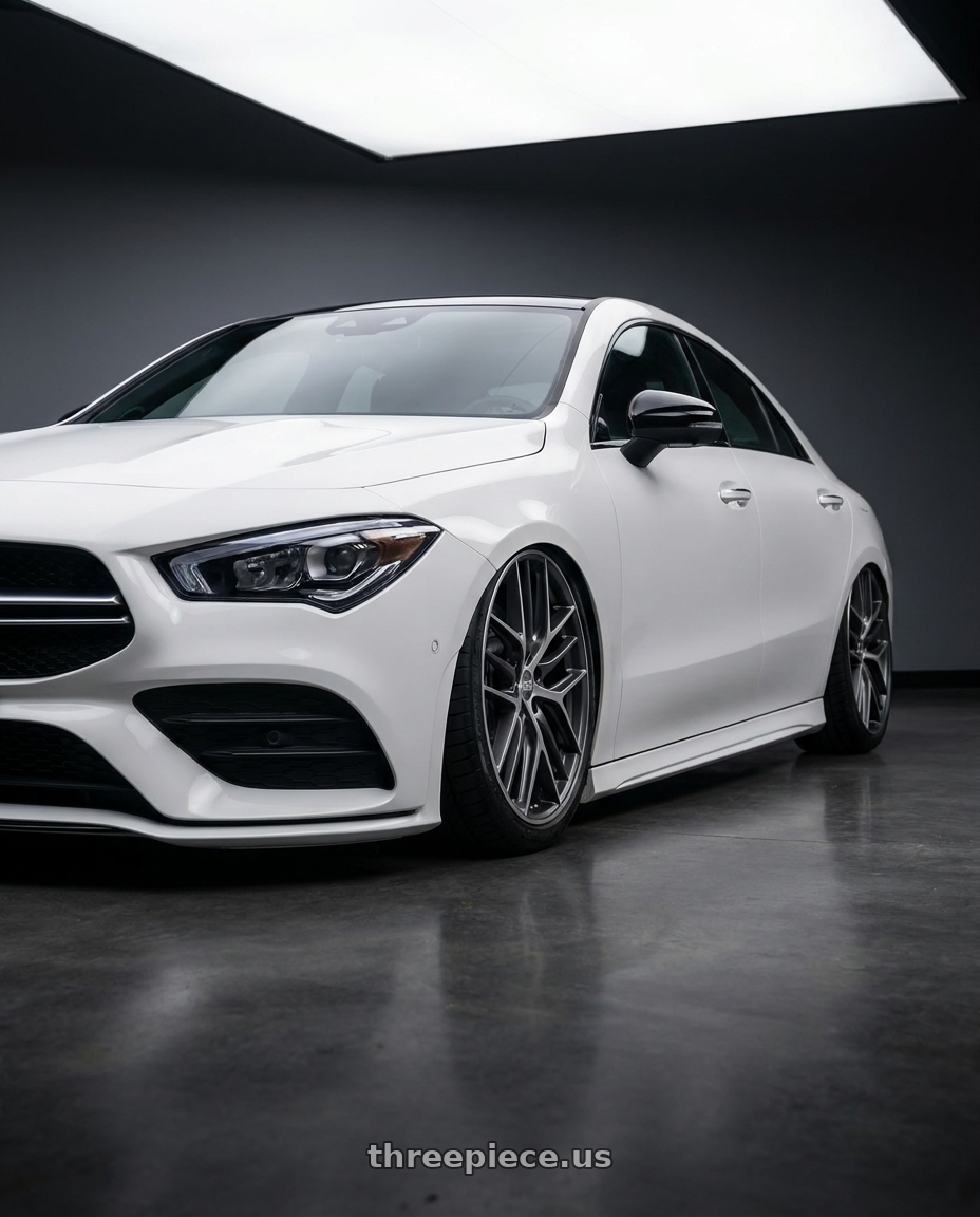 2023 Mercedes-Benz CLA C118 with BBS CC-R 5x112 19x8.0+44 Graphite w/ Diamond Cut Face wheels