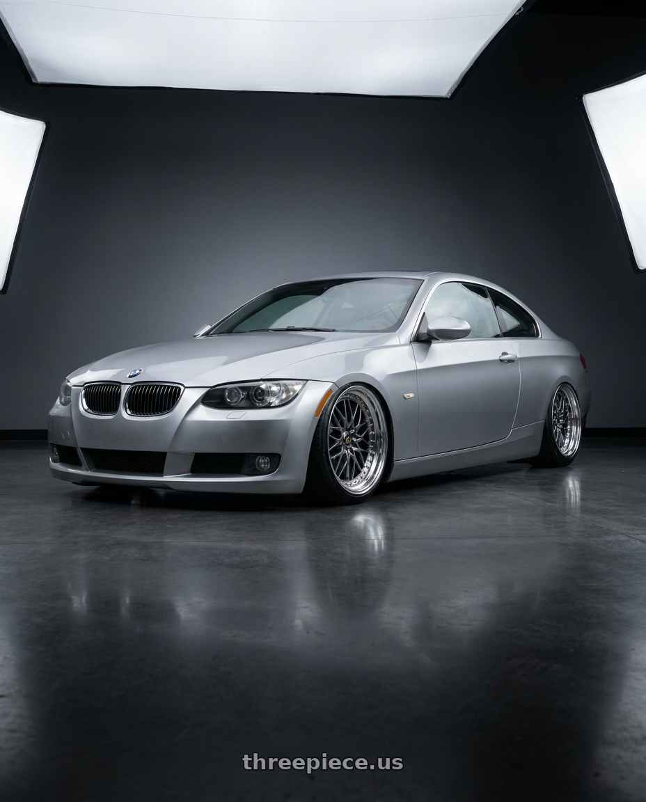 2006 Bmw e92 325i with Work Vs-Xv 5x100 18x9+40 A Disk Brilliant Silver Black wheels