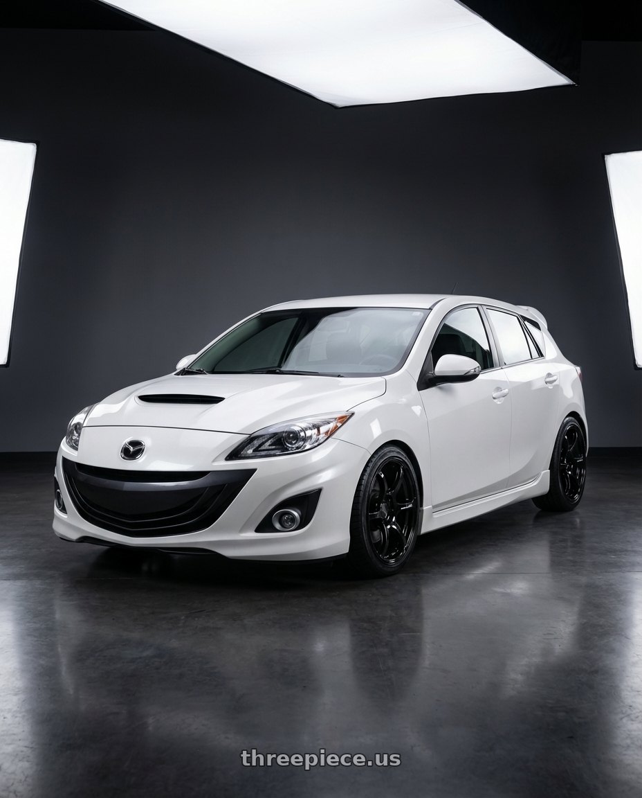 2012 Mazda Mazdaspeed3 with Advan RGIII 5x114.3 18x8.0+37 Gloss Black wheels