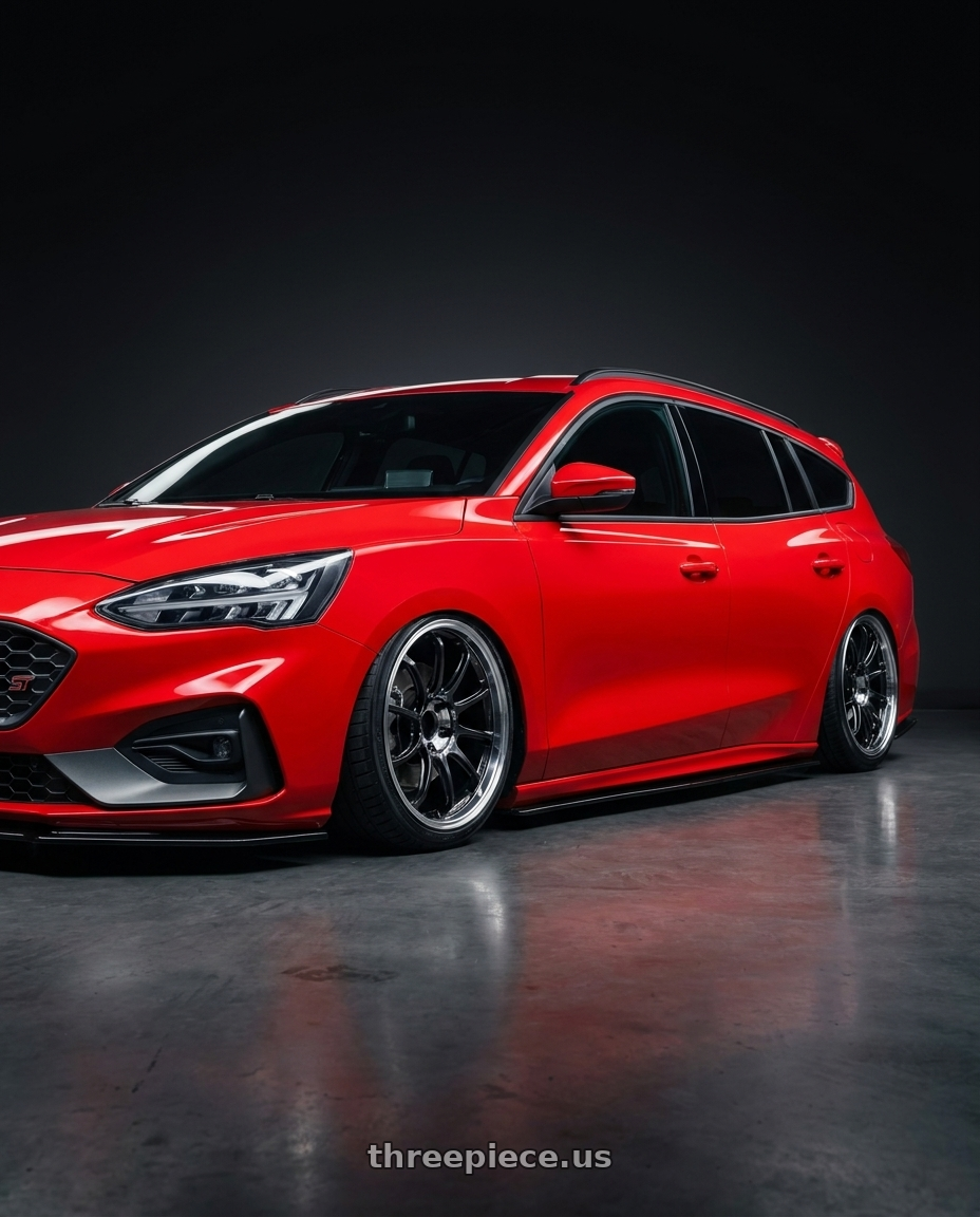 2019 ford Foucs ST wagon  with Advan Racing RZ-DF2 5x114.3 19x9.0 +35 DIAMOND CUT & RACING TITANIUM BLACK wheels