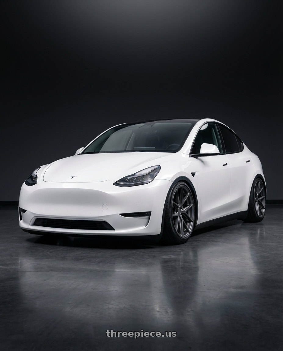 2024 Tesla Model Y with Niche 1PC M116 MISANO 5X114.3 20X9 +25 MATTE GUN METAL wheels