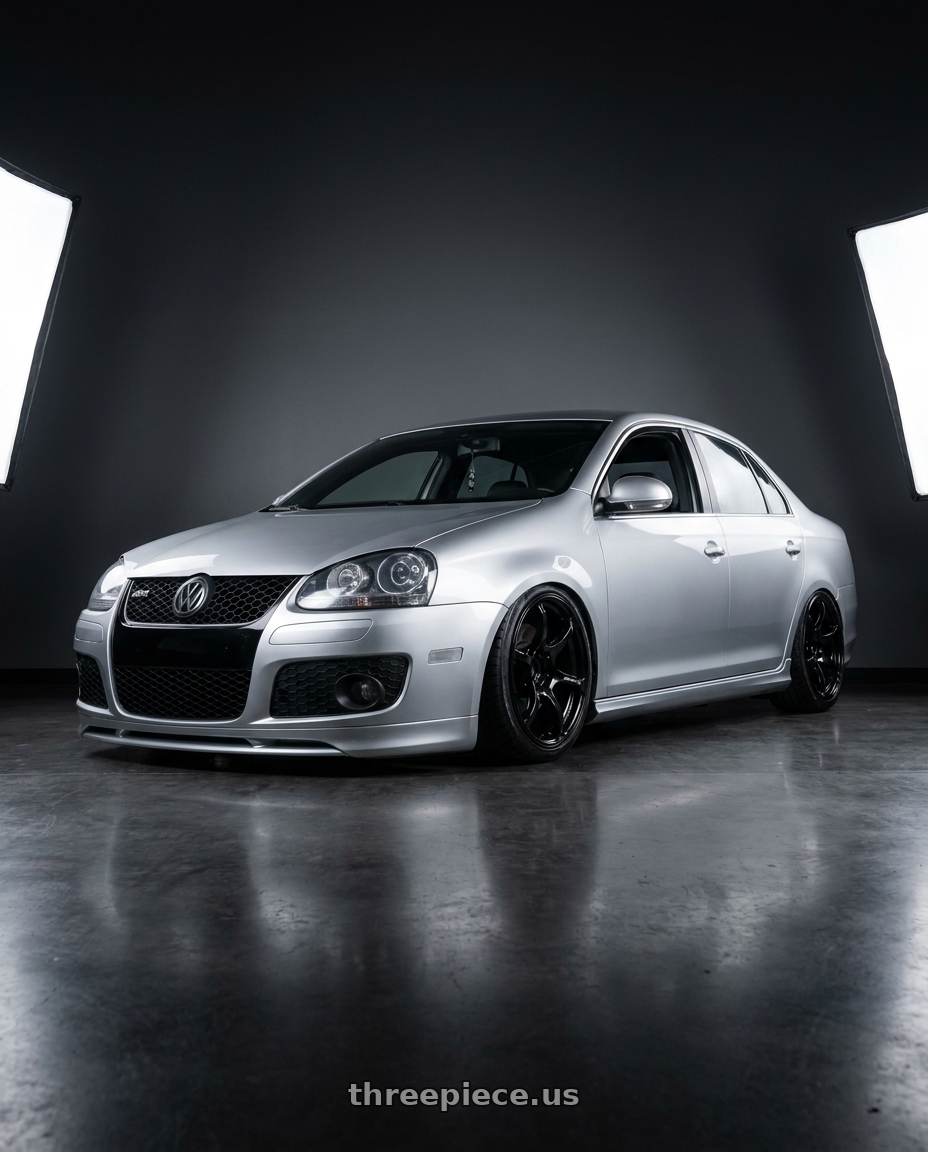 2009 Volkswagen Jetta GLI MK5 with Advan RGIII 5x112 18x8+50 Gloss Black wheels