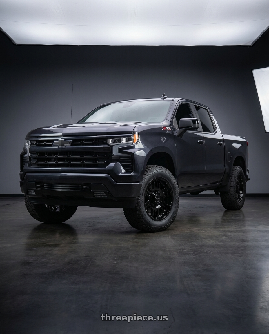 2023 Chevrolet Silverado 1500 with Gear Off Road 713B 6x139.7 20x9 +10 Gloss Black wheels