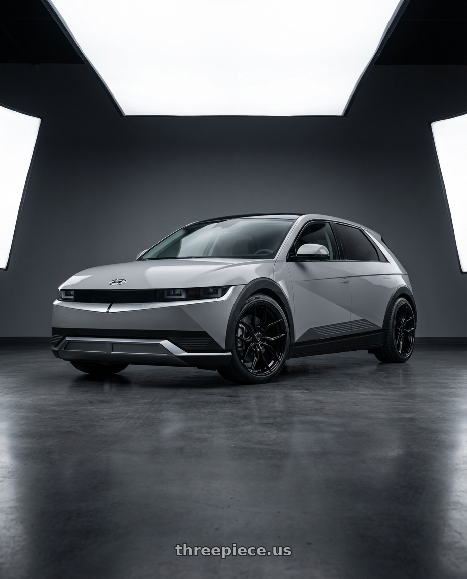 2024 Hyundai Ioniq 5 N with Vossen x Novitec NF11 21x9.5in - 5x114.3 BP - ET38 - Gloss Black Ferrari 296 Front Wheel - F-AFP-553-F01-C25 wheels