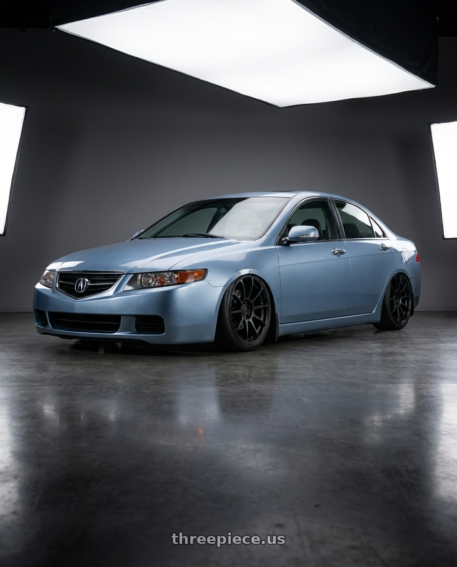 2005 Acura Tsx with KATANA RACING KR07 5x114.3 17x7.5 +40 Matte Black wheels