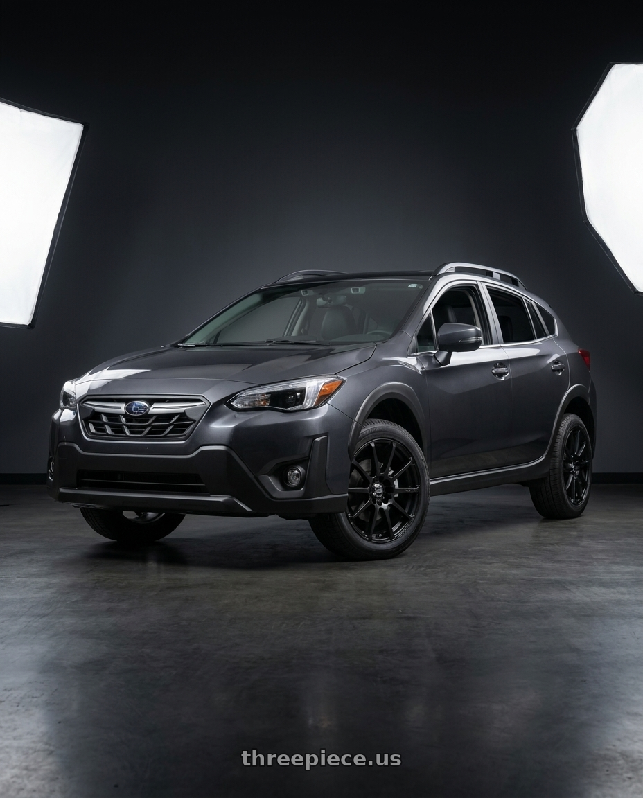 2021 Subaru Crosstrek Limited with Enkei EDR9 5x100/114.3 18x7.5+45 Black wheels