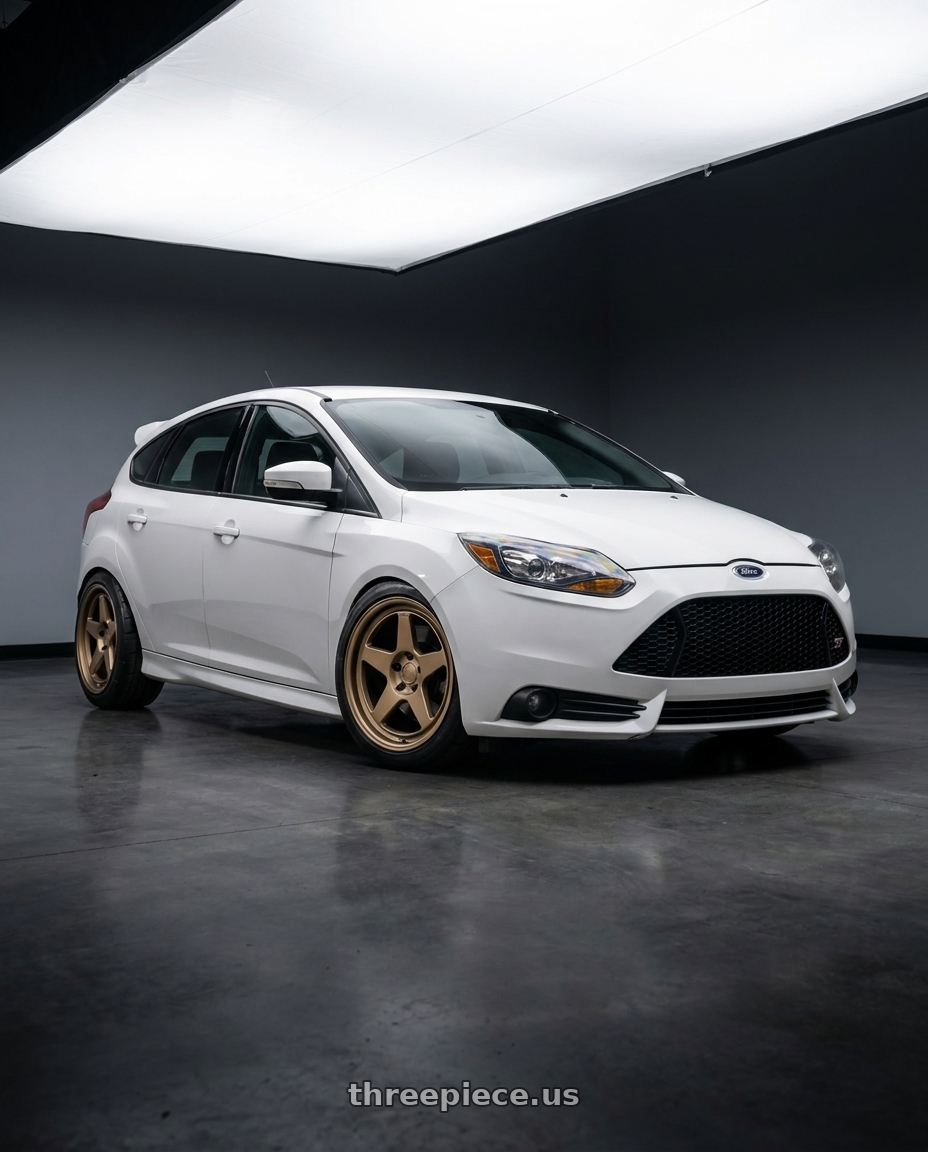 2012 ford focus st with Kansei K12B KNP 5X108 18x8.5 35 Bronze wheels