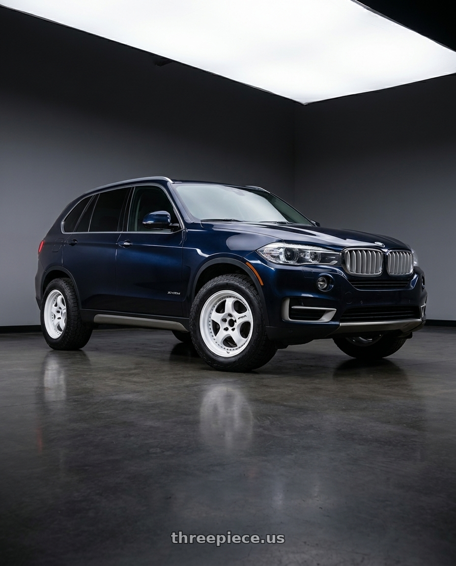 2015 BMW X5 xDrive35d imperial with Work Meister S1 3P 5x120 18x8+30 O Disk White wheels