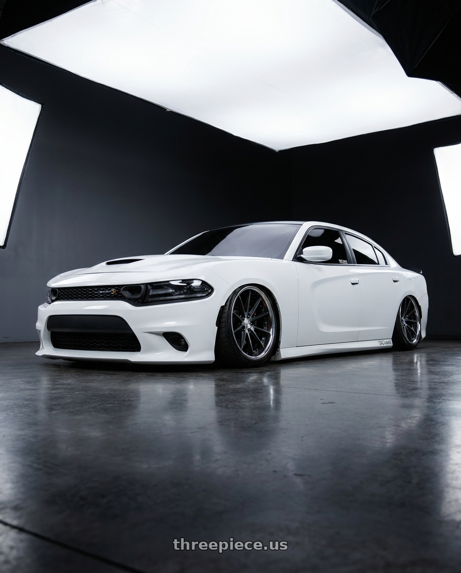 2021 Dodge Charger ScatPack with Work Gnosis Cvx 5x115 20x11+22 H Disk Matte Black wheels