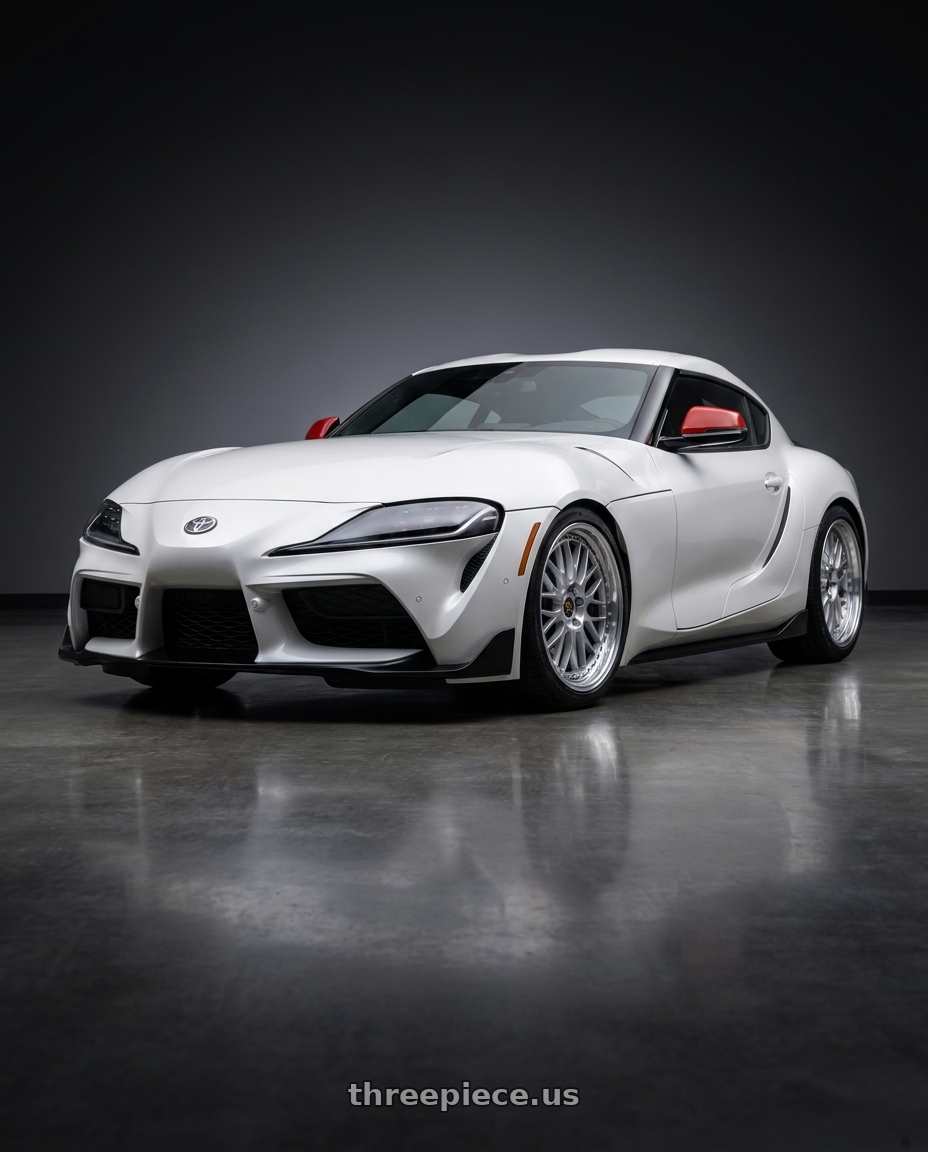 2026 toyota GR supra final with Work Vs-Xx 5x112 19x9+26 O Disk Light Grey Silver wheels