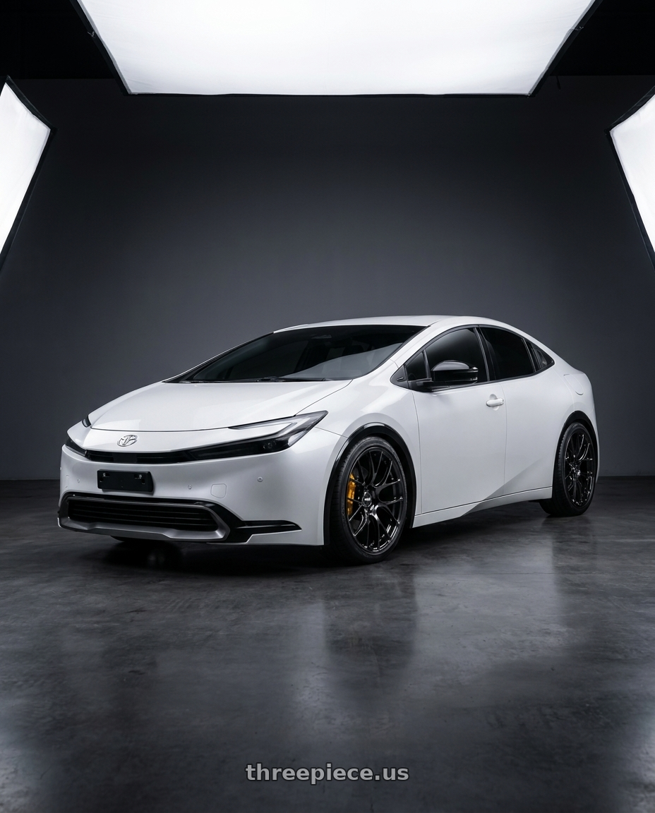 2022 toyota prius phv with Volk Racing G16 M-SPEC 5x112 19x8.5 +38 PRESSED BLACK CLEAR wheels