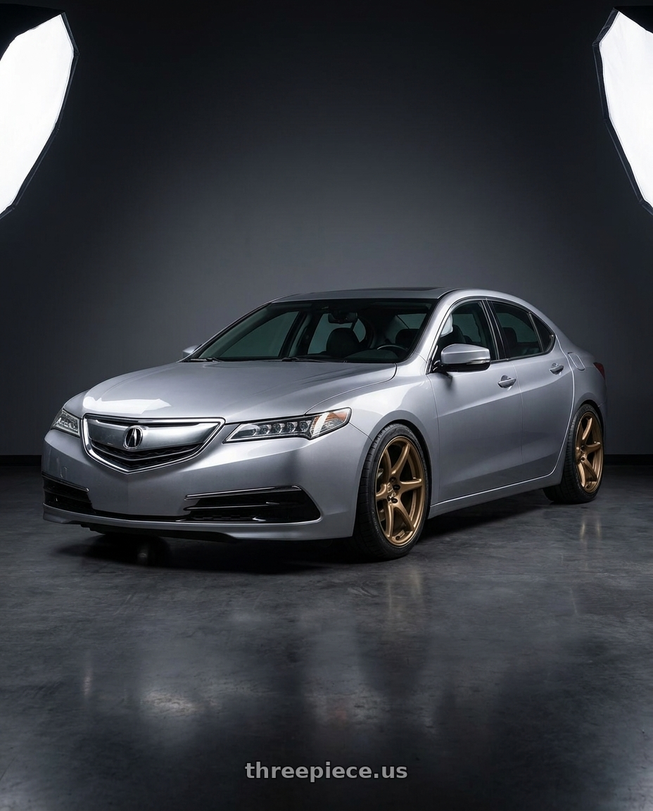 2019 Acura TLX with Kansei K11B Tandem 5x114.3 19x10.5 22 Bronze wheels