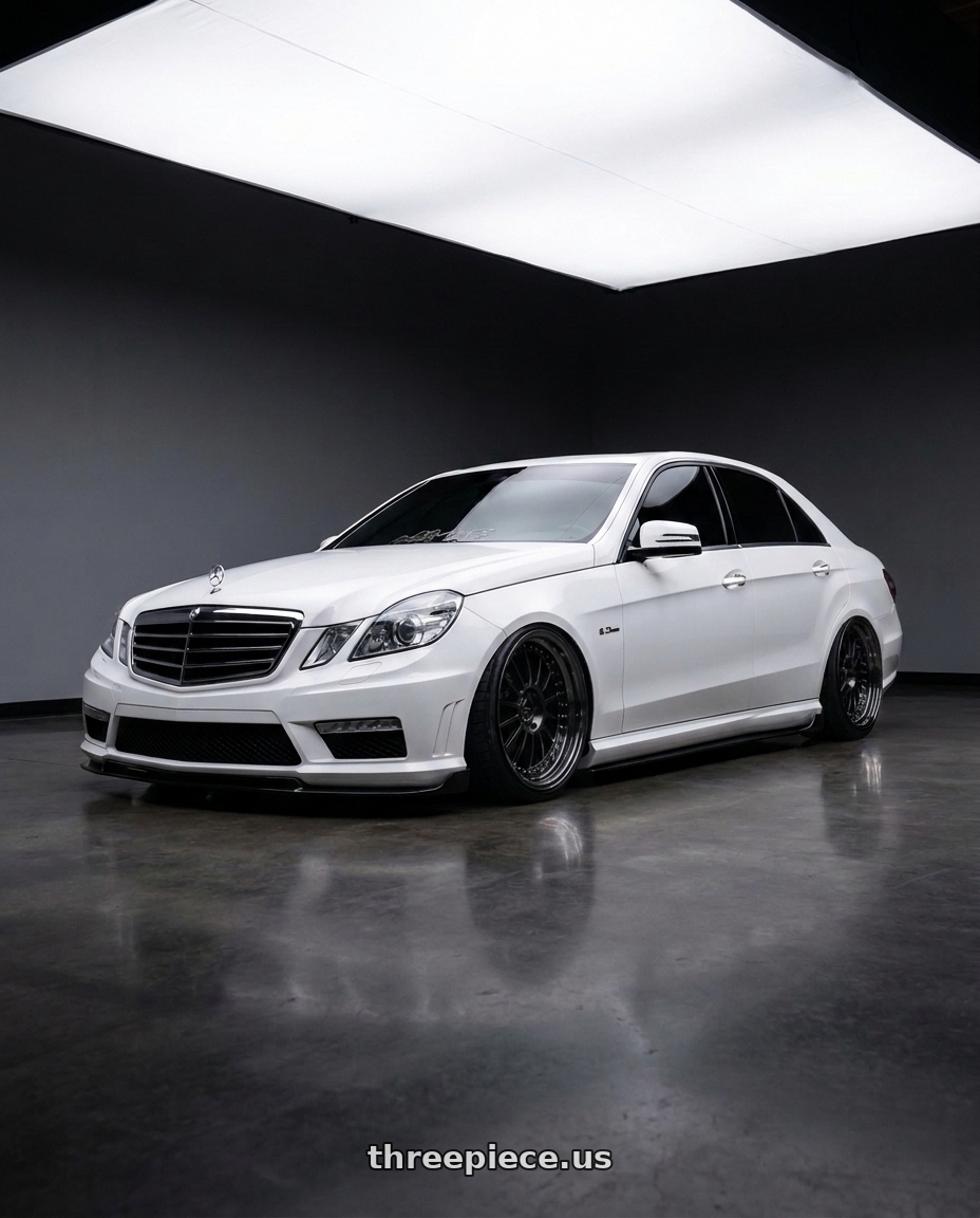 2012 Mercedes e350 sport rwd with SSR Professor MS3 4x100 18x9.5+25 HP Disk Flat Black wheels