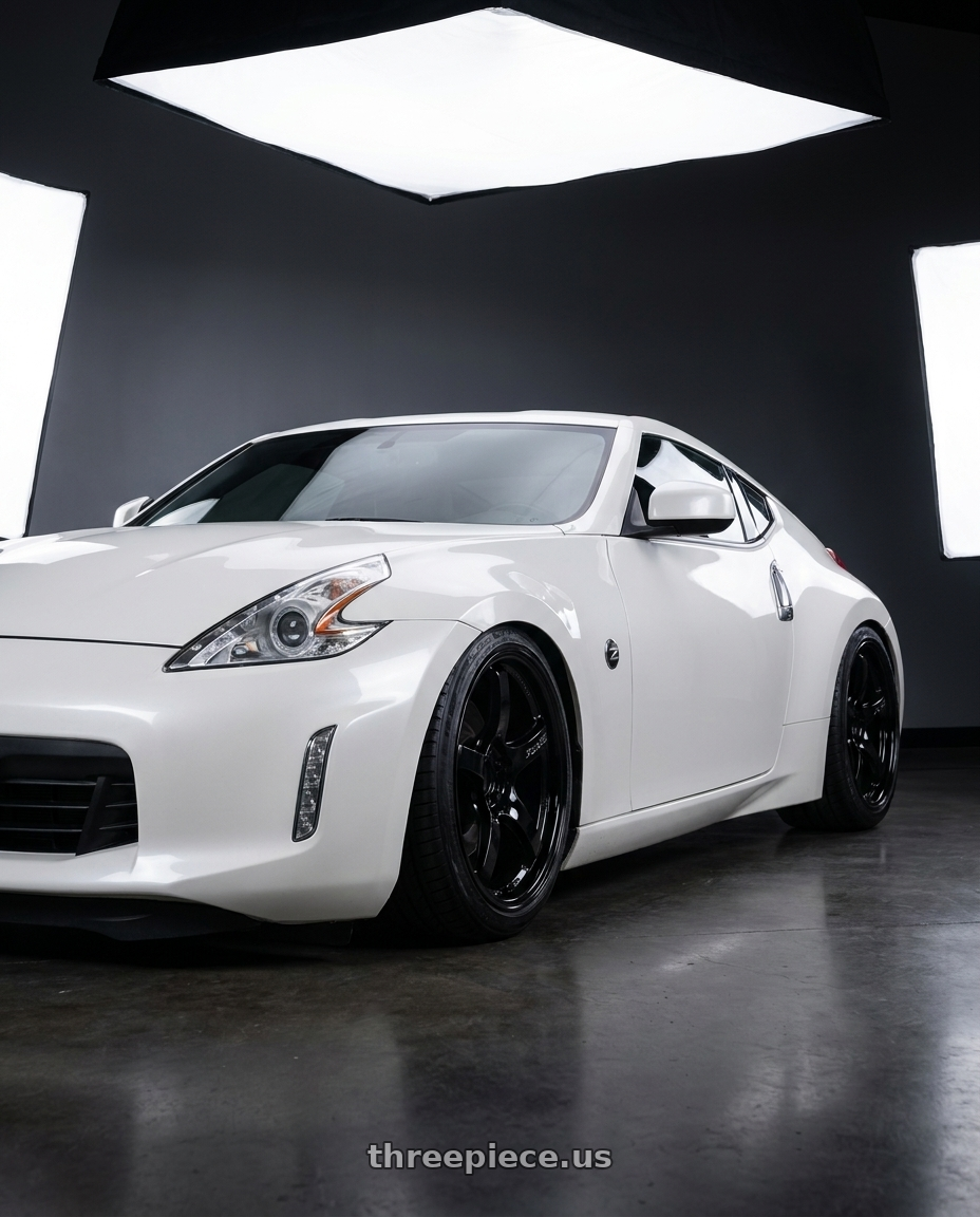 2019 Nissan 370Z with Gram Lights 57CR 5x114.3 19x10.5+35 Glossy Black wheels