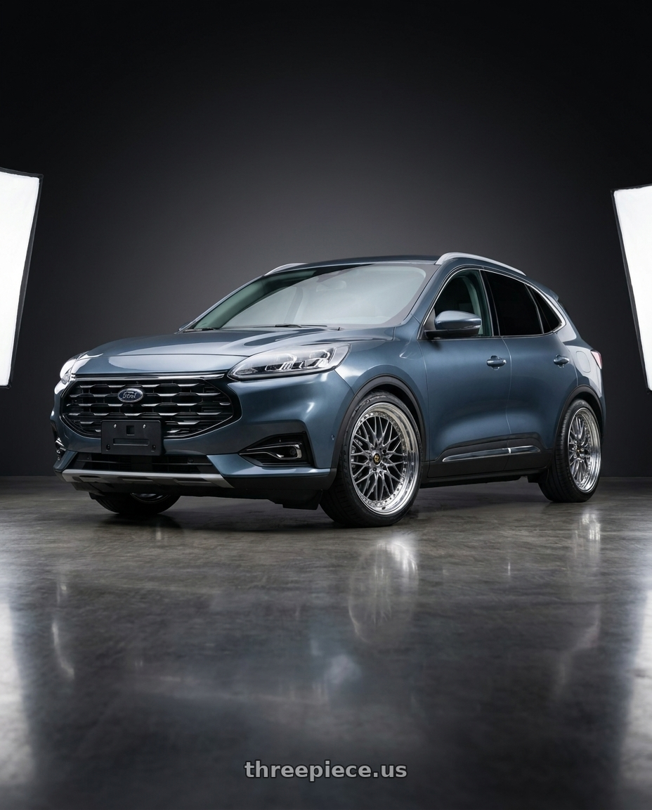 2023 ford kuga with Work Vs-Xv 5x100 18x7+28 A Disk Brilliant Silver Black wheels