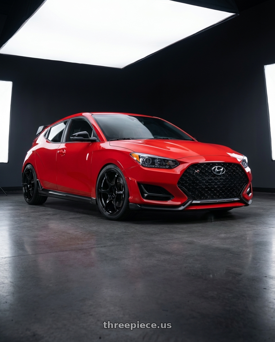 2022 Hyundai Veloster N with Advan RGIII 5x114.3 19x8.5+38 Gloss Black wheels