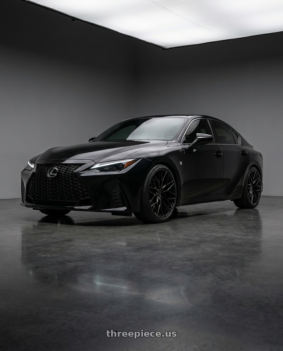 2021 Lexus IS350 F Sport with Avant Garde Wheels M520R 5X114.3 20x9 +32 Gloss Black wheels