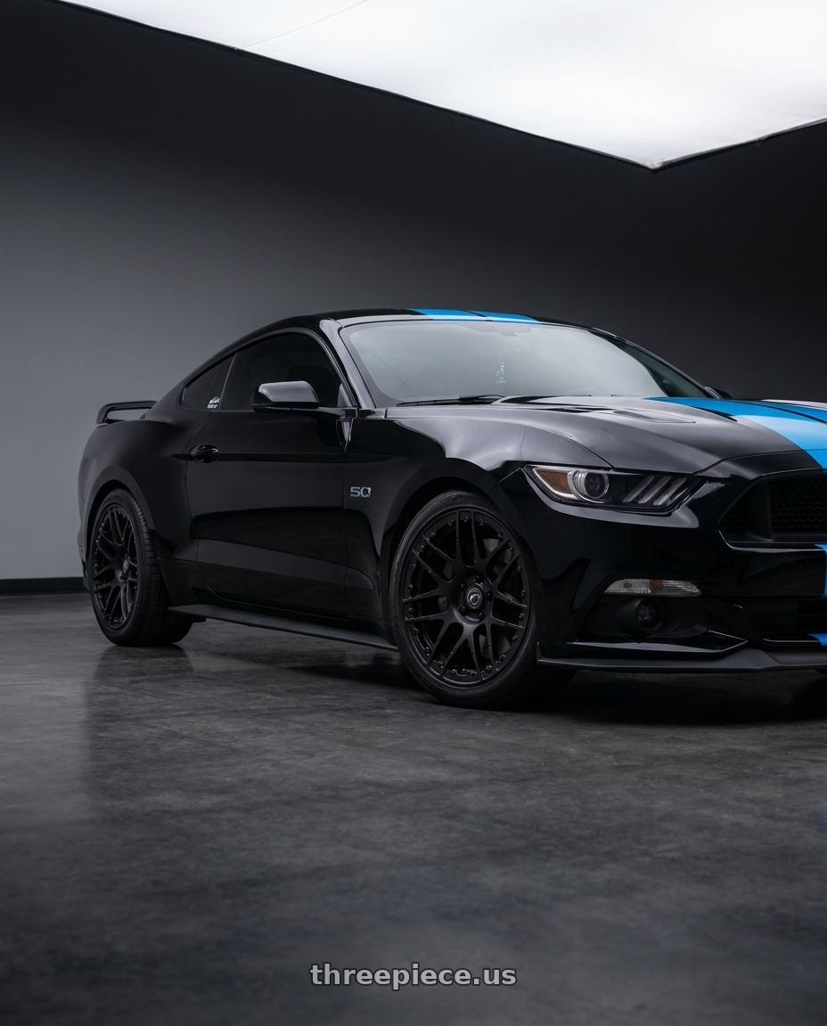 2017 Ford Mustang GT Premium with Forgestar F14 Beadlock 5x120 15x10 +45 Satin Black wheels