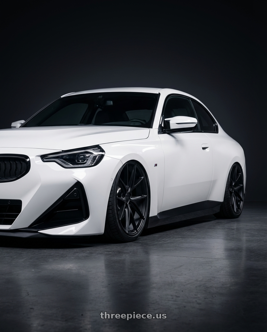 2024 BMW 2 Series G42 with Niche 1PC M117 MISANO 5X112 19X8.5 +34 MATTE BLACK wheels