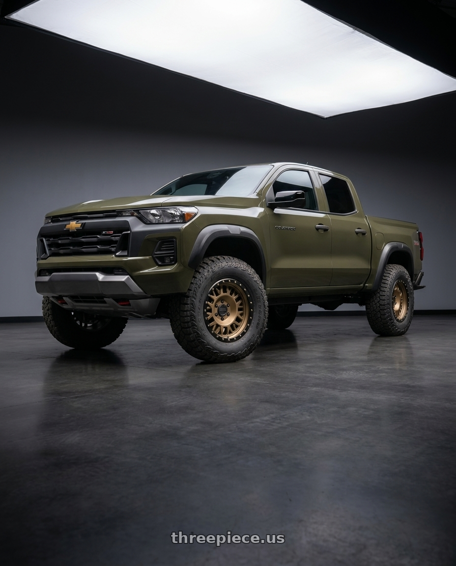 2024 Chevy Colorado Trail Boss with Raceline 951BZ Ryno 6x139.7 16x8 0 Bronze wheels