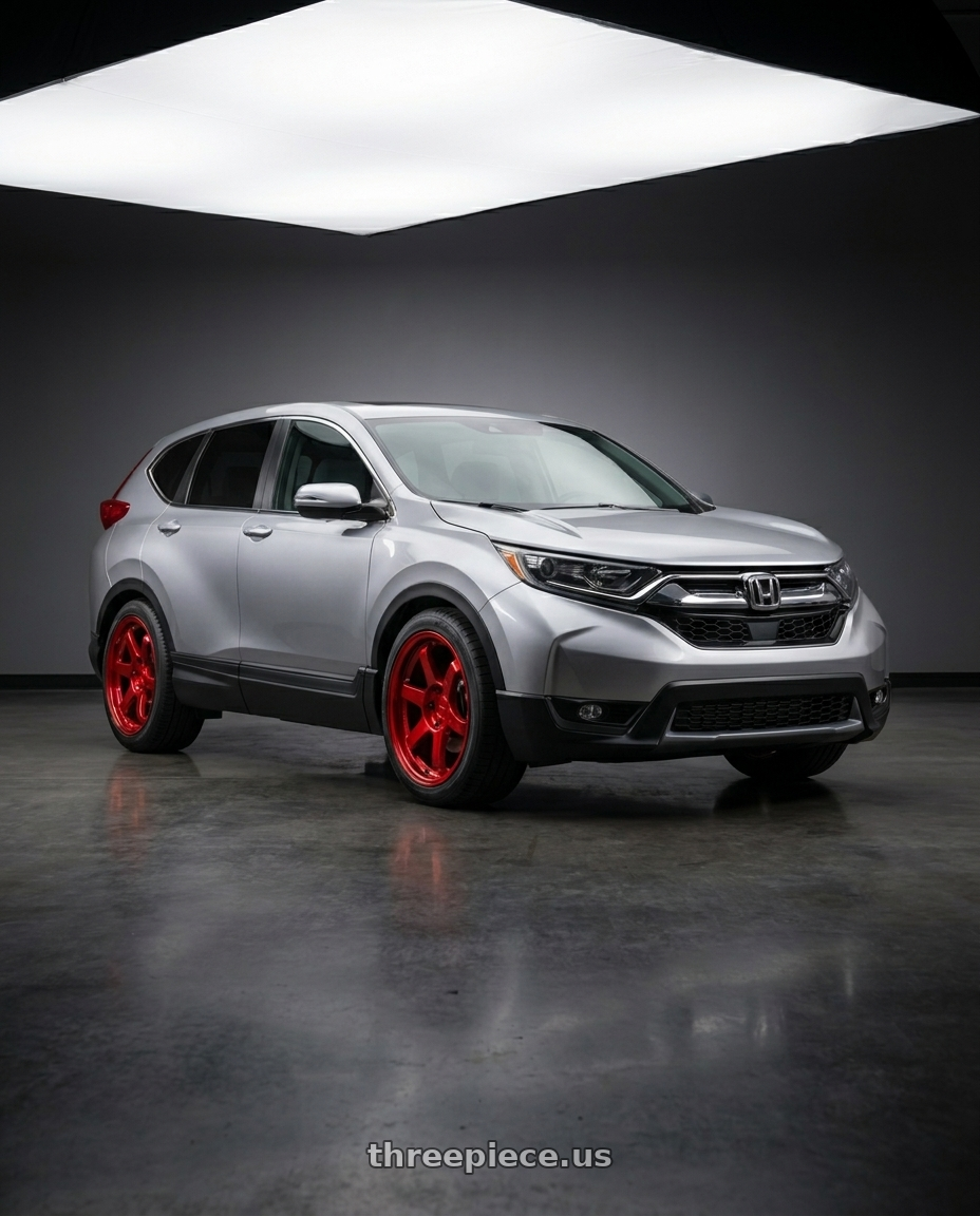 2018 Honda Crv with 9six9 SIX-1 5x114.3 18X8.5 +35 Candy Apple Red wheels