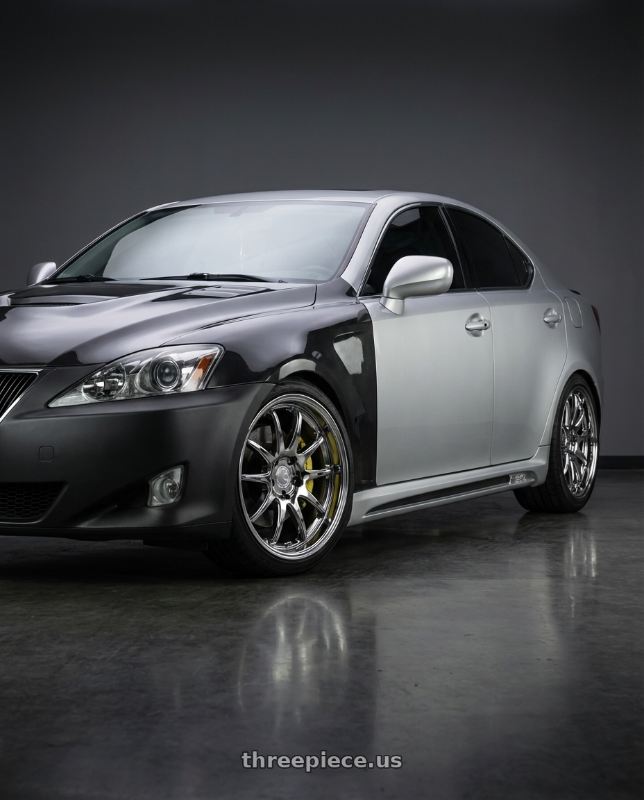 2008 Lexus IS 350 with Aodhan DS02 5x114.3 18x8.5 +35 Vacuum Chrome wheels
