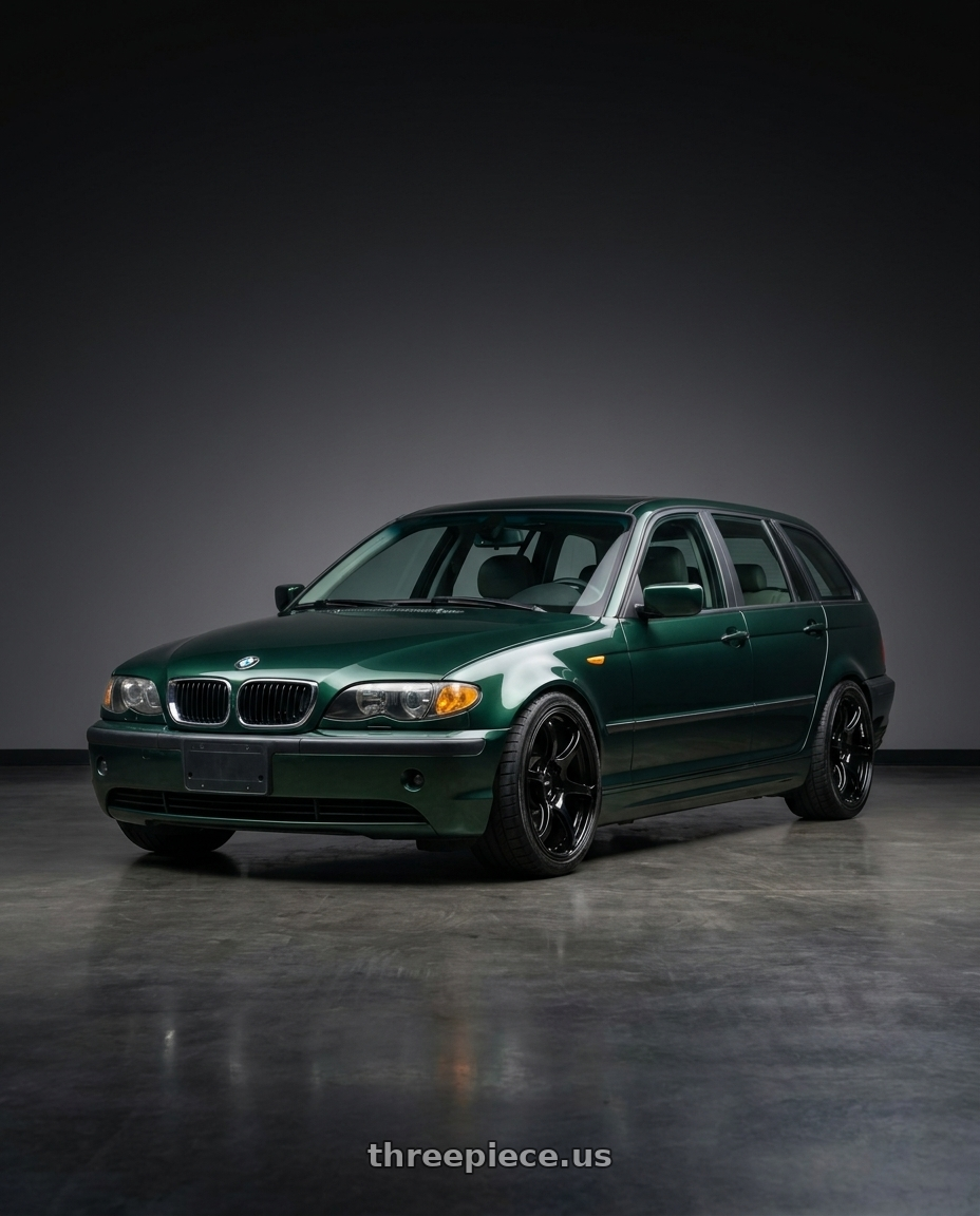 2000 Bmw 323I Touring Fern Green with Advan RGIII 4x100 18x7.0+42 Gloss Black wheels