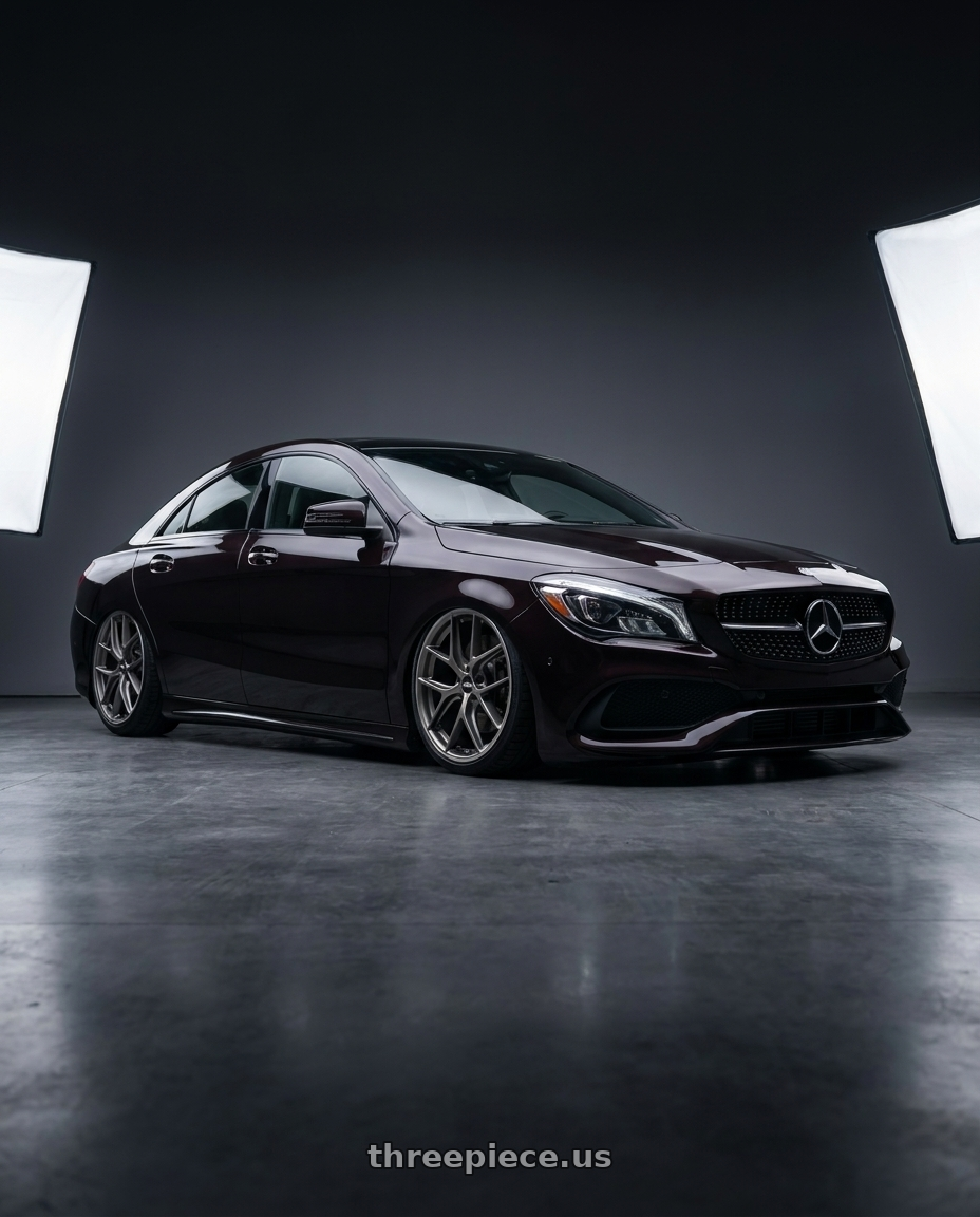 2018 Mercedes-Benz CLA C117 with BBS CC-R 5x112 19x8.0+44 Satin Platinum wheels