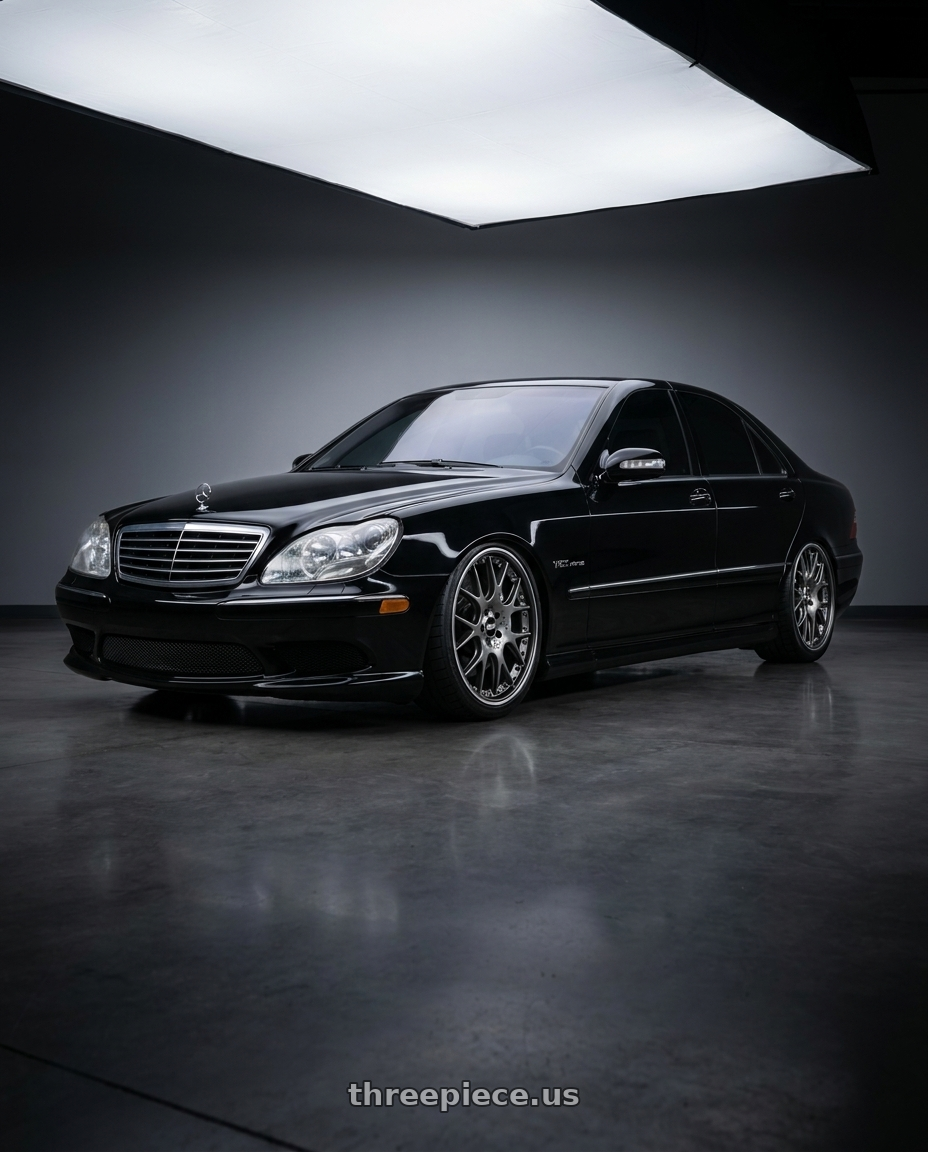 2005 Mercedes Benz S65 amg with BBS CH-RII 5x120 20x8.5 +32 Satin Platinum Center Black Lip SS Rim Prot wheels
